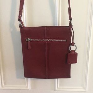 Red leather Ellington shoulder purse